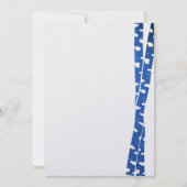 Invitation Fête des mariées Blancs Bleu (Dos)