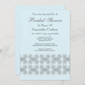 Invitation Fête des mariées Bleu Bébé (Devant / Derrière)