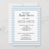 Invitation Fête des mariées Bleu Blancs (Devant)