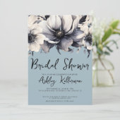 Invitation Fête des mariées bleu clair (Debout devant)