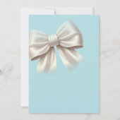 Invitation Fête des mariées Bleu clair et Blanc ivoire (Dos)