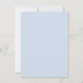 Invitation Fête des mariées | Bleu et pourpre en aquarelle (Dos)