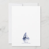 Invitation Fête des mariées bleu marine Watercolor (Dos)