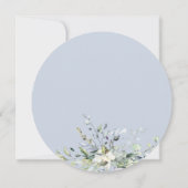 Invitation Fête des mariées bleu vert Dusty Circle Menu (Dos)