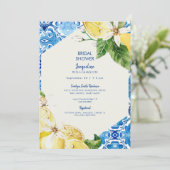 Invitation Fête des mariées Bleue Méditerranéenne moderne (Debout devant)