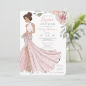 Invitation Fête des mariées Blingy Brunette Bride (Debout devant)