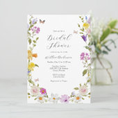 Invitation Fête des mariées Blooms fleur sauvage (Debout devant)