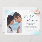 Invitation Fête des mariées Blue Beach (Devant)