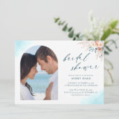 Invitation Fête des mariées Blue Beach (Debout devant)