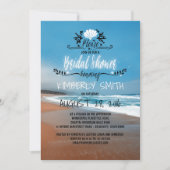 Invitation Fête des mariées Blue Beach (Devant)
