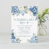 Invitation Fête des mariées Blue Hydrangea (Debout devant)