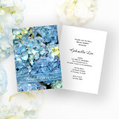 Invitation Fête des mariées Blue Hydrangea