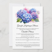 Invitation Fête des mariées Blue Hydrangea (Devant)