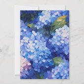 Invitation Fête des mariées Blue Hydrangea (Dos)