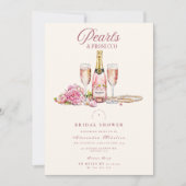 Invitation Fête des mariées Blush Bubbly & Pearl (Devant)