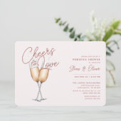 Invitation Fête des mariées Blush pour l'amour (Debout devant)