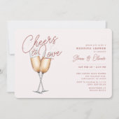 Invitation Fête des mariées Blush pour l'amour (Devant)