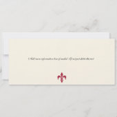 Invitation Fête des mariées Boarding Pass à Paris France (Dos)