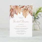 Invitation Fête des mariées Bohème Florale Terracotta Boho (Debout devant)