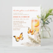 Invitation Fête des mariées Boho Bellini & Butterflies (Debout devant)