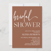 Invitation Fête des mariées Boho Brown (Devant)