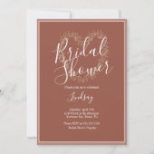 Invitation Fête des mariées Boho Coeur de la couronne dessiné (Devant)