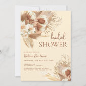 Invitation Fête des mariées Boho d'automne de l'aquarelle flo (Devant)