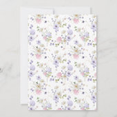 Invitation Fête des mariées Boho de Fleur sauvage de lavande (Dos)