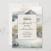 Invitation Fête des mariées Boho de la cascade de Rustic Moun (Devant)