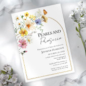 Invitation Fête des mariées Boho de Pearl et Fleur sauvage du