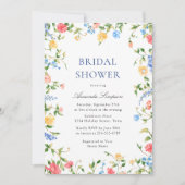 Invitation Fête des mariées Boho du Fleur sauvage d'aquarelle (Devant)