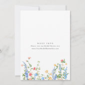 Invitation Fête des mariées Boho du Fleur sauvage d'aquarelle (Dos)