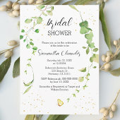 Invitation Fête des mariées Boho Eucalyptus Green