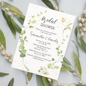 Invitation Fête des mariées Boho Eucalyptus Green