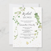 Invitation Fête des mariées Boho Eucalyptus Green (Devant)