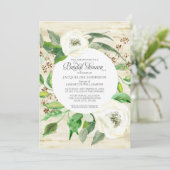 Invitation Fête des mariées BOHO Eucalyptus Leaf Roses de la  (Debout devant)