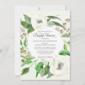 Invitation Fête des mariées BOHO Eucalyptus Rose de feuillage (Devant)