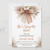 Invitation Fête des mariées Boho Floral Bow (Devant)