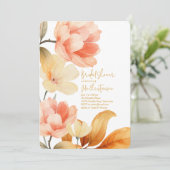 Invitation Fête des mariées Boho Florals (Debout devant)