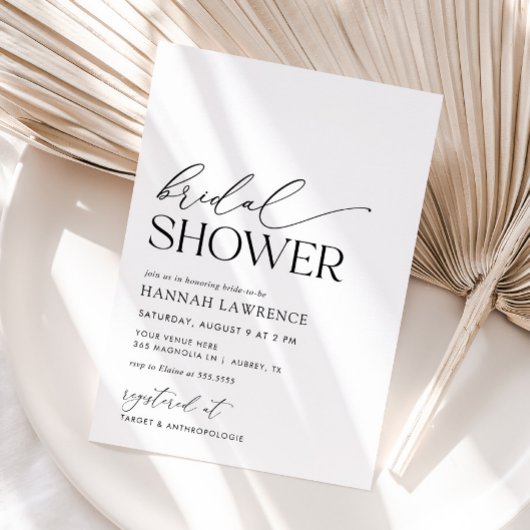 Invitation Fête des mariées Boho minimaliste moderne