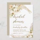 Invitation Fête des mariées Boho moderne imprimé ou numérique (Devant / Derrière)