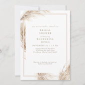 Invitation Fête des mariées Boho Pampas (Devant)