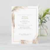 Invitation Fête des mariées Boho Pampas (Debout devant)