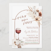 Invitation Fête des mariées Boho pampas Grass and Wine (Devant / Derrière)