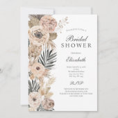 Invitation Fête des mariées Boho rose pâle (Devant)