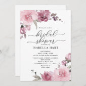 Invitation Fête des mariées Boho Rose rousse rose pâle (Devant / Derrière)