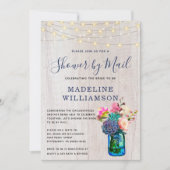 Invitation Fête des mariées Boho rustique par Mail Mason Jar  (Devant)