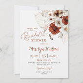 Invitation Fête des mariées Boho Teracotta (Devant)