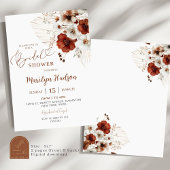 Invitation Fête des mariées Boho Teracotta