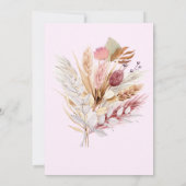 Invitation Fête des mariées Boho Terracotta Palm Grass (Dos)